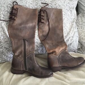 BED|STU Rustic Brown Lace Up Boots